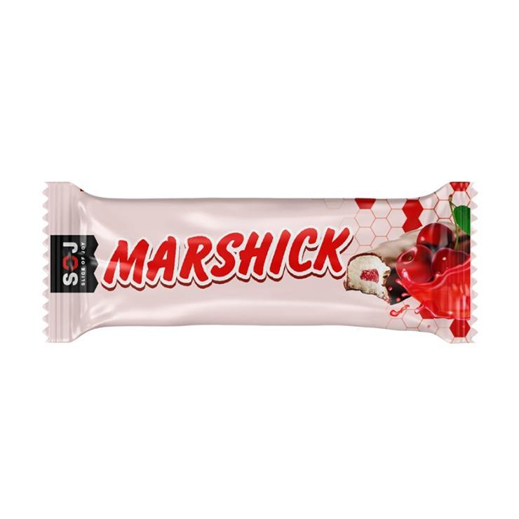 Батончик SOJ Marshmallow 20% protein вишня молочный шоколад 30 гр., флоу-пак
