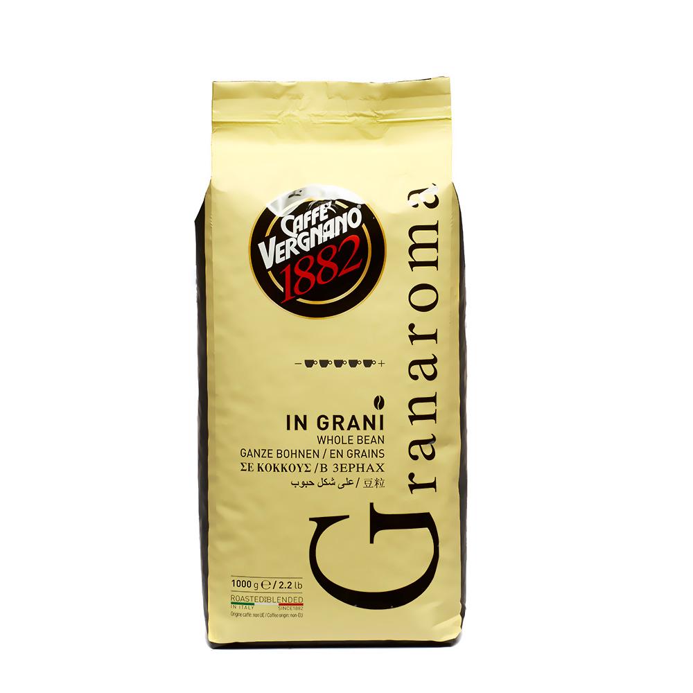 Кофе Caffe Vergnano Granaroma в зернах 1 кг., флоу-пак