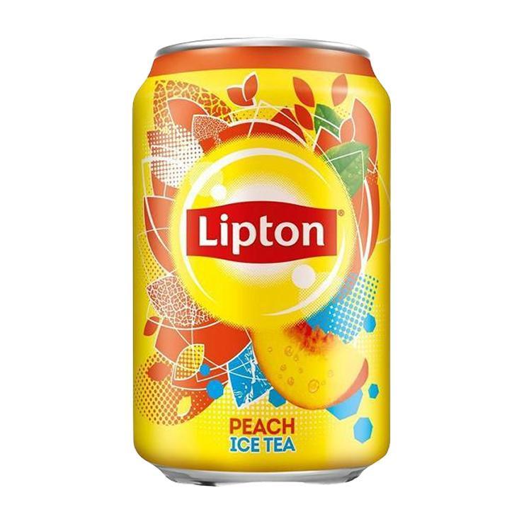 Чай холодный Lipton Ice Tea Peach персик черный 330 мл., ж/б