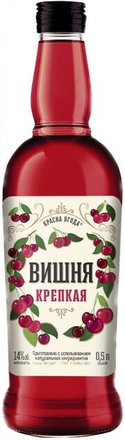 Винный напиток Красна Ягода Вишня крепкая плодовое полусладкое 14% 500 мл., стекло