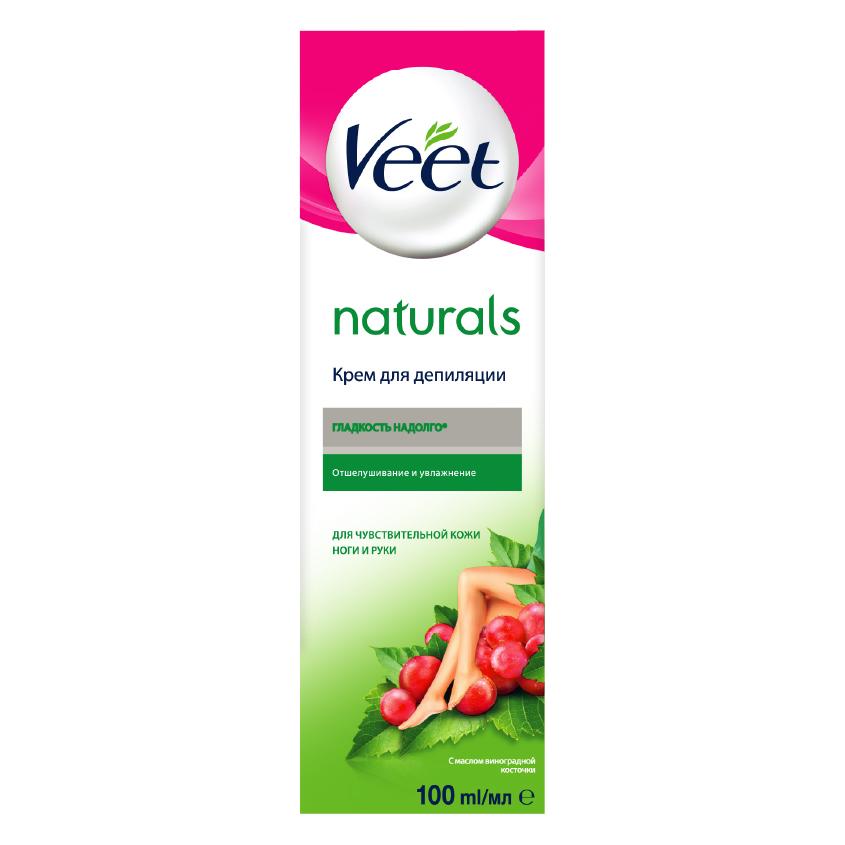 Крем для депиляции Veet Naturals с маслом виноградной косточки 100 мл., картон