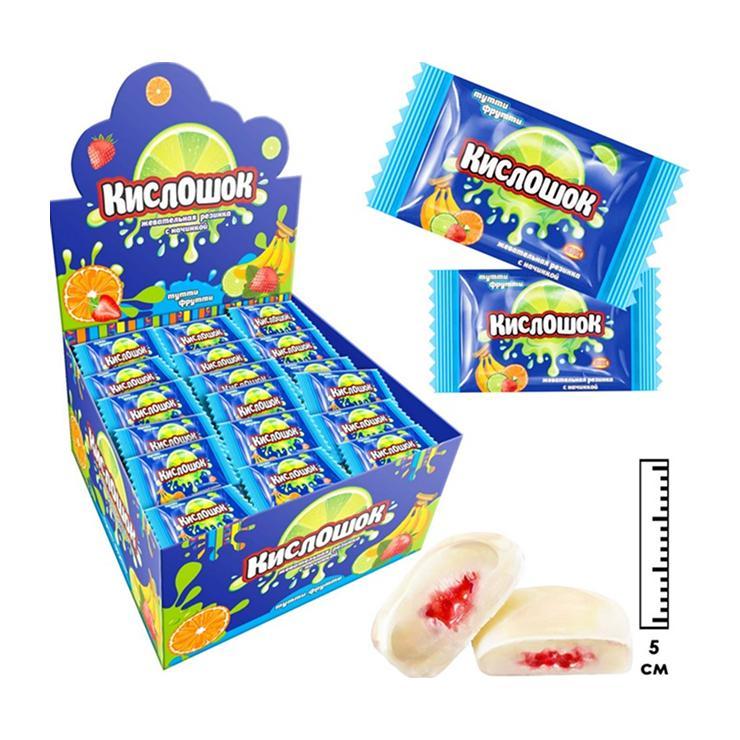Жевательная резинка Волшебный кондитер Кислошок тутти-фрутти 4 гр., флоу-пак