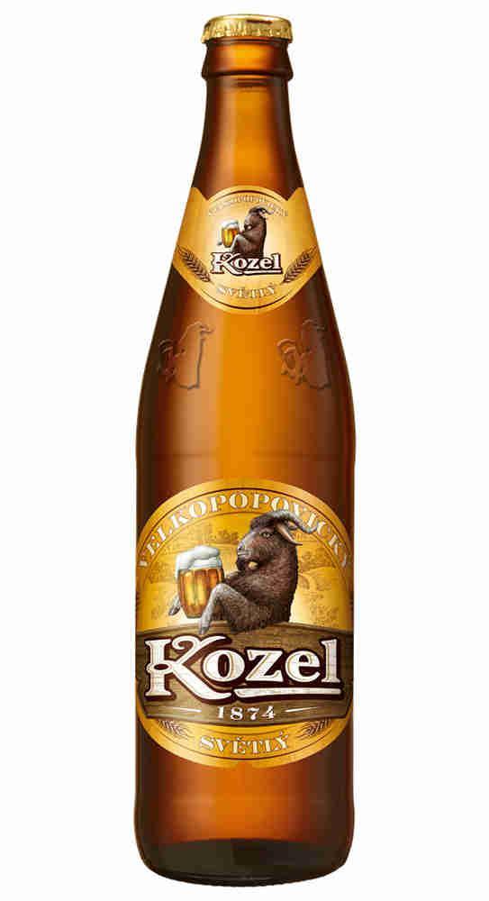 Пиво светлое 4%,  Velkopopovicky Kozel, 450 мл., стекло