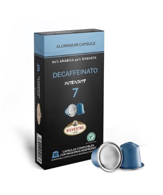 Кофе SILVESTRE Decaffeinatto 10 капсул 55 гр., картон