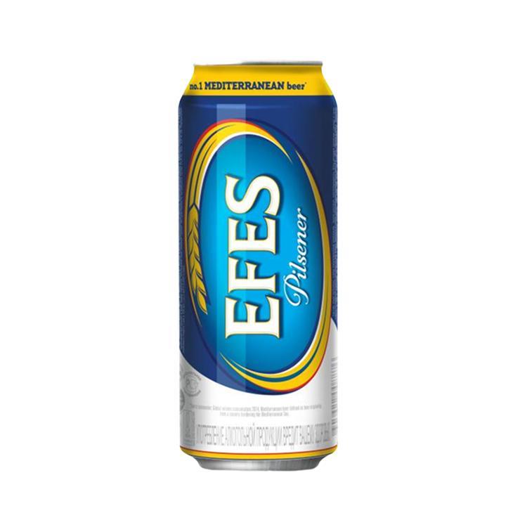 Пиво Efes Pilsener светлое пастеризованное фильтрованное 5% 450 мл., ж/б