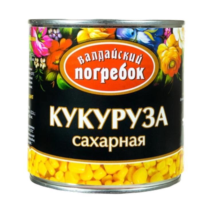 Кукуруза Валдайский Погребок сахарная 400 гр., ж/б с ключом
