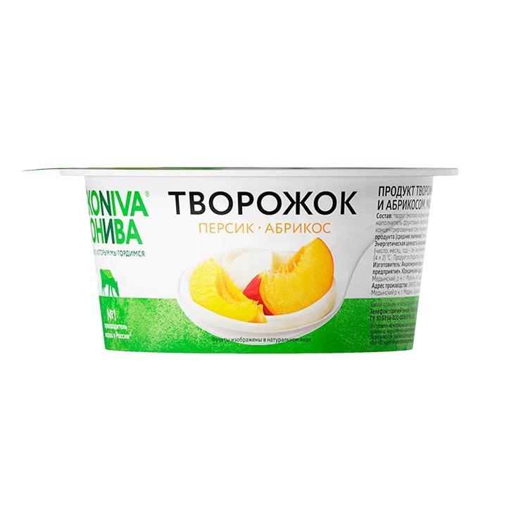 Творог мягкий ЭкоНива Персик-Абрикос 5% 125 гр., ПЭТ