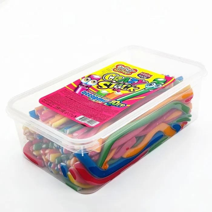 Мармелад Канди Клаб CRAZY GUMMY CRAZY STICK трубочки ассорти 10 гр., ПЭТ