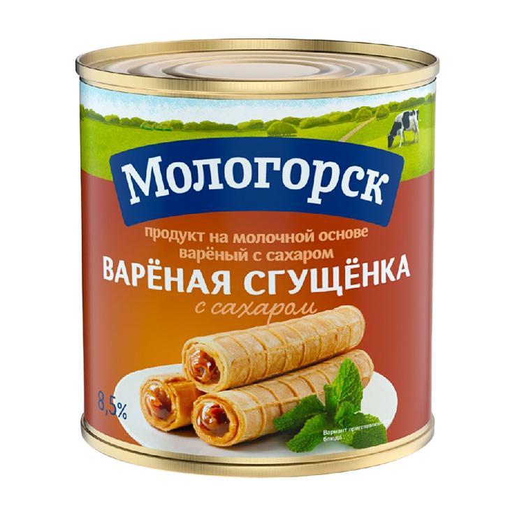 Продукт на молочной основе Мологорск вареная сгущенка с сахаром 8,5% 360 гр., ж/б
