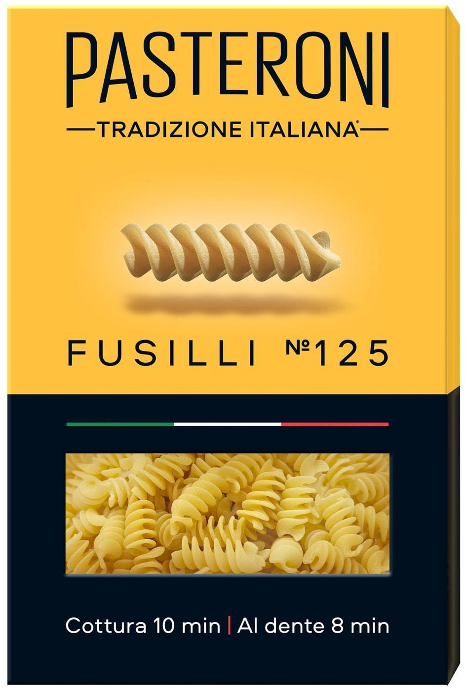 Макаронные изделия Pasteroni Fusilli № 125 400 гр., картон