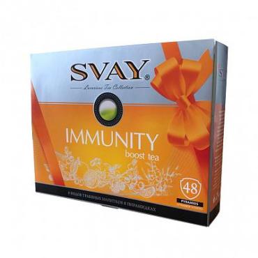 Чай Svay Immunity boost tea ассорти, 48 пирамидок, 111 гр., картон