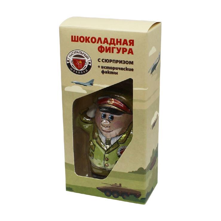 Шоколад фигурный Золотое правило Солдатик с сюрпризом 35 гр., картон