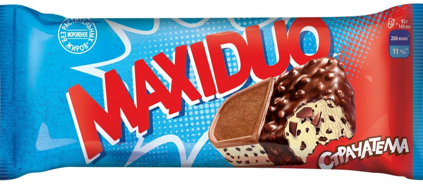 Мороженое Nestle Maxiduo страчателла 92 гр., флоу-пак