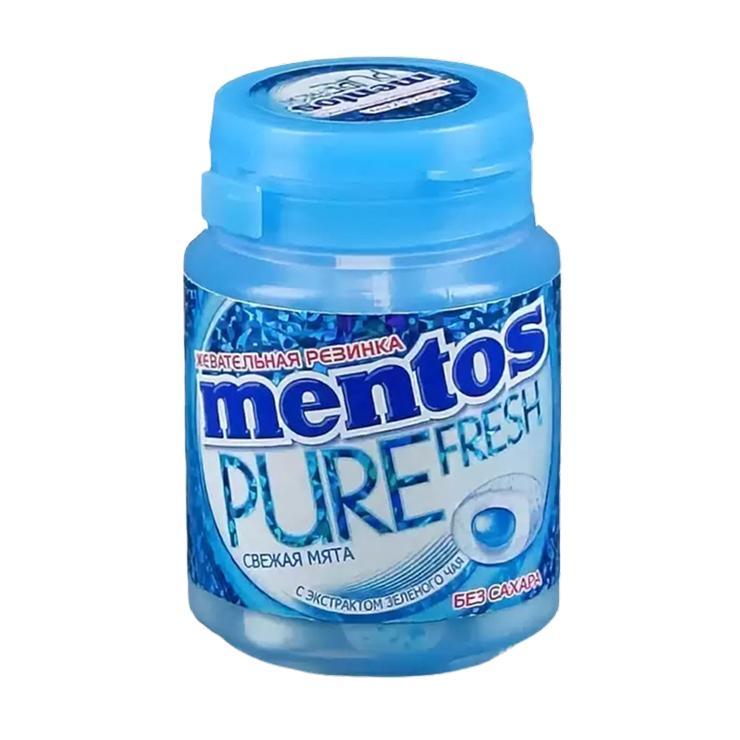 Жевательная резинка Mentos pure fresh свежая мята 54 гр., пластиковая упаковка