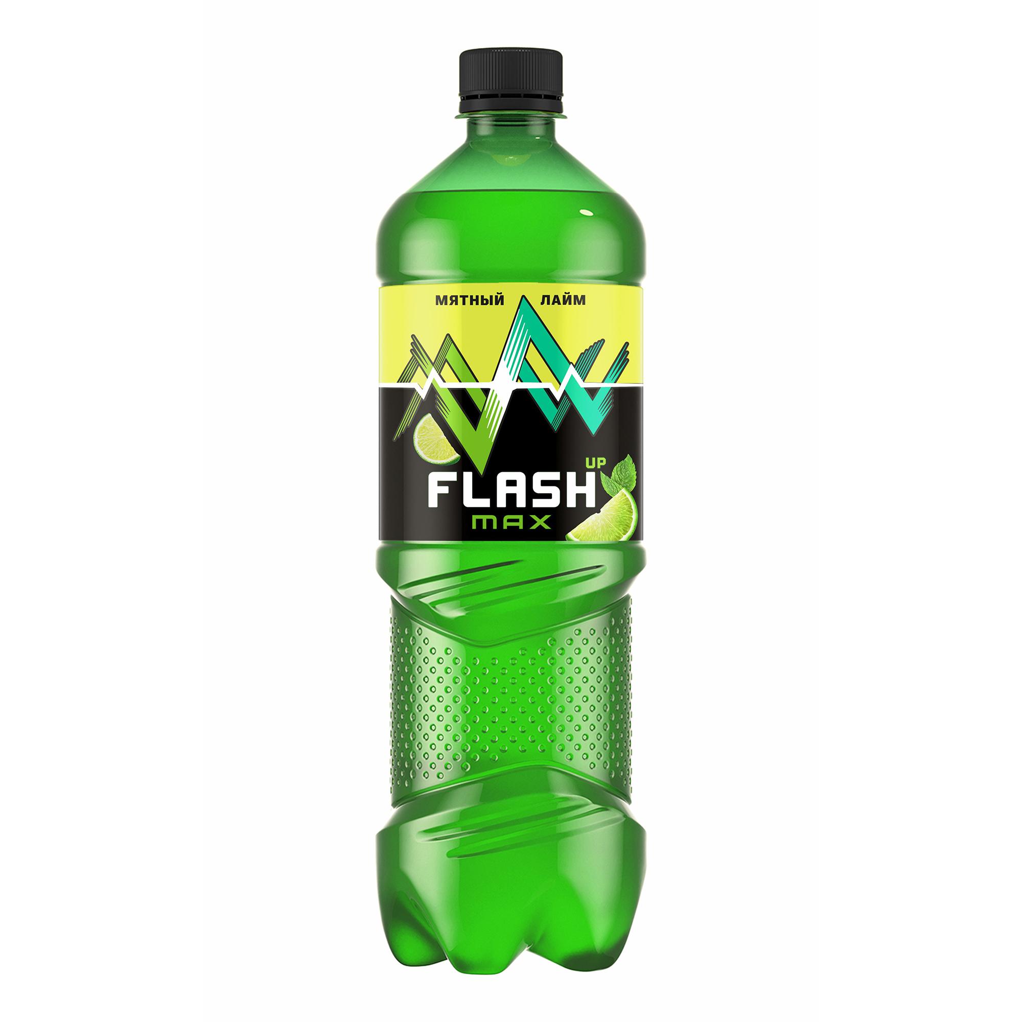 Напиток энергетический Flash up Макс мятный лайм 1 л., ПЭТ