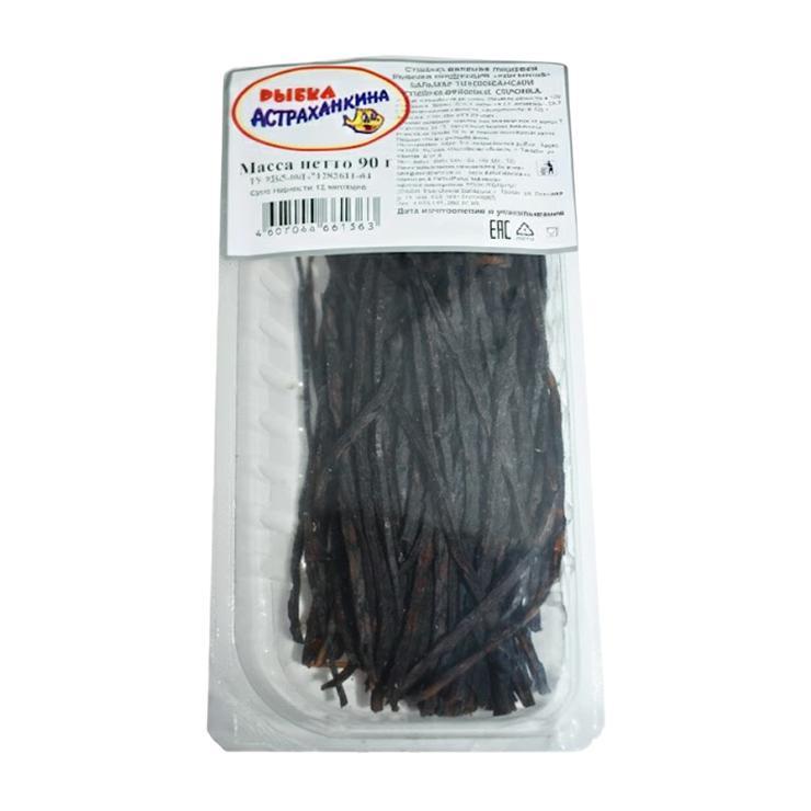 Паутинка кальмара Рыбка Астраханкина 90 гр., лоток
