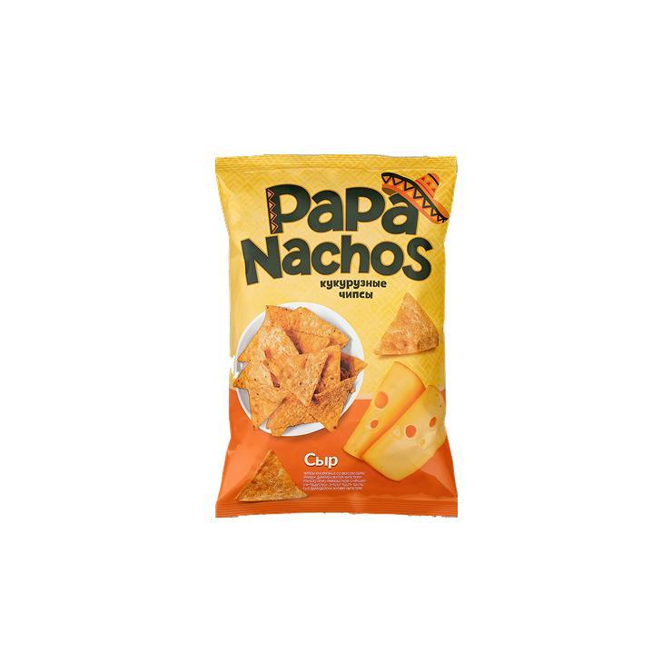 Чипсы Papa Nachos кукурузные сыр 150 гр., флоу-пак