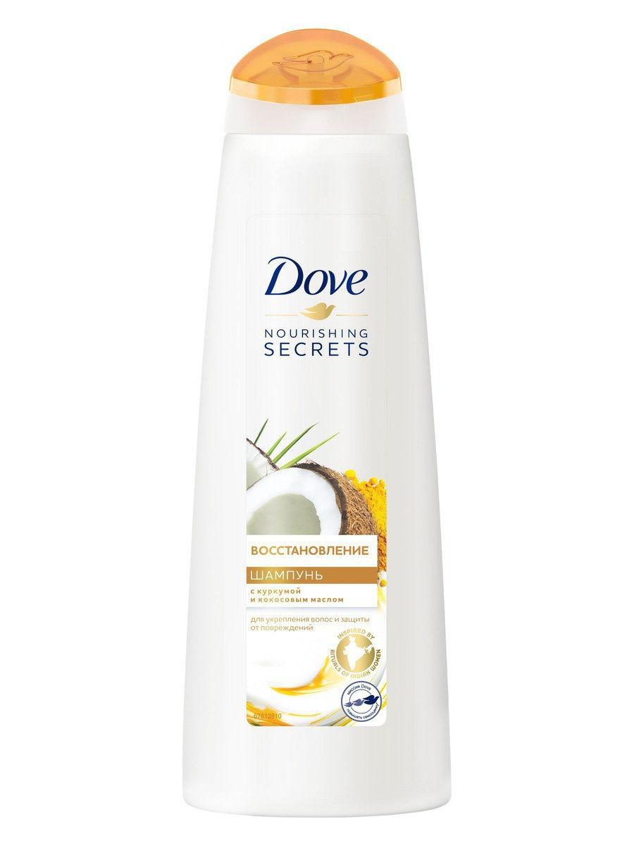 Шампунь с куркумой и кокосовым маслом Dove Nourishing Secrets Восстановление, 380 мл., пластиковая бутылка