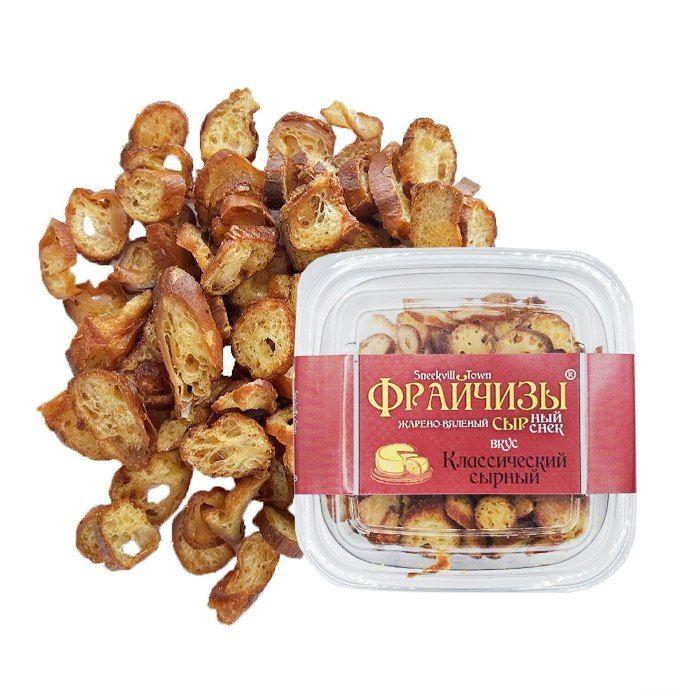 Сыр Фрайчизы жарено-вяленый классический сырный 100 гр., пластиковый конейнер