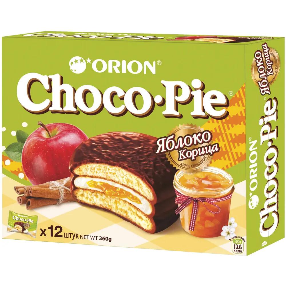 Печенье Orion Choco Pie Яблоко корица 360 гр., картон