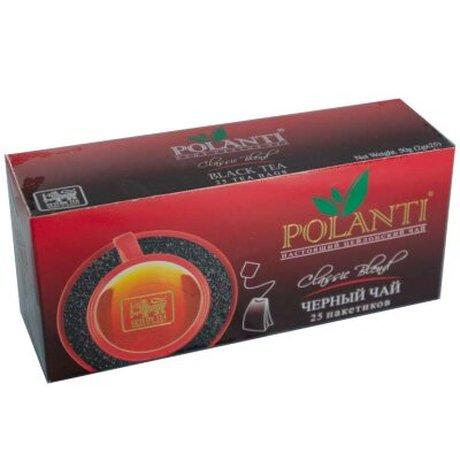 Чай Polanti черный, 25 пакетиков, 50 гр., картон