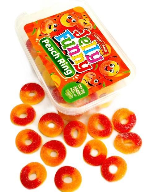 Мармелад жевательный Jelly Funny Peach Ring персик 27 штук 200 гр., пластик