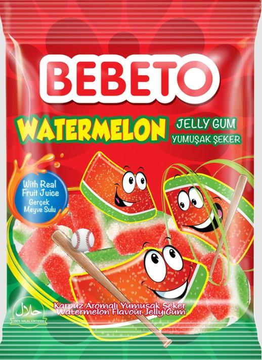 Мармелад жевательный Bebeto Watermelon вкус арбуза 70 гр., пластик