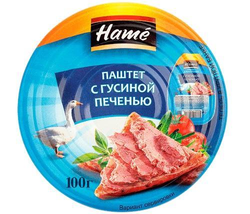 Паштет Hame с гусиной печенью 100 гр., ж/б