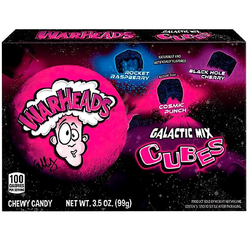 Конфеты жевательные Warheads Galactic Cubes 99 гр., картон