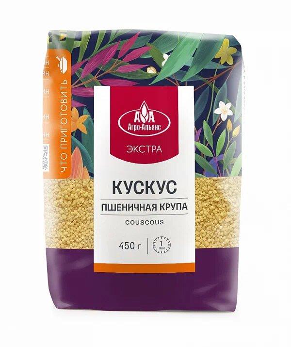 Кускус Агро-альянс пшеничная крупа, 450 гр., флоу-пак