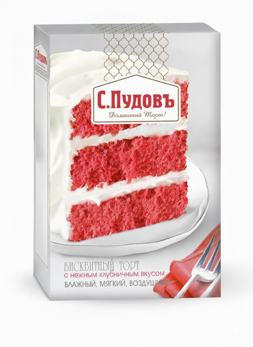 Смесь для выпечки торта Розовый бархат С.Пудовъ 400 гр., картон