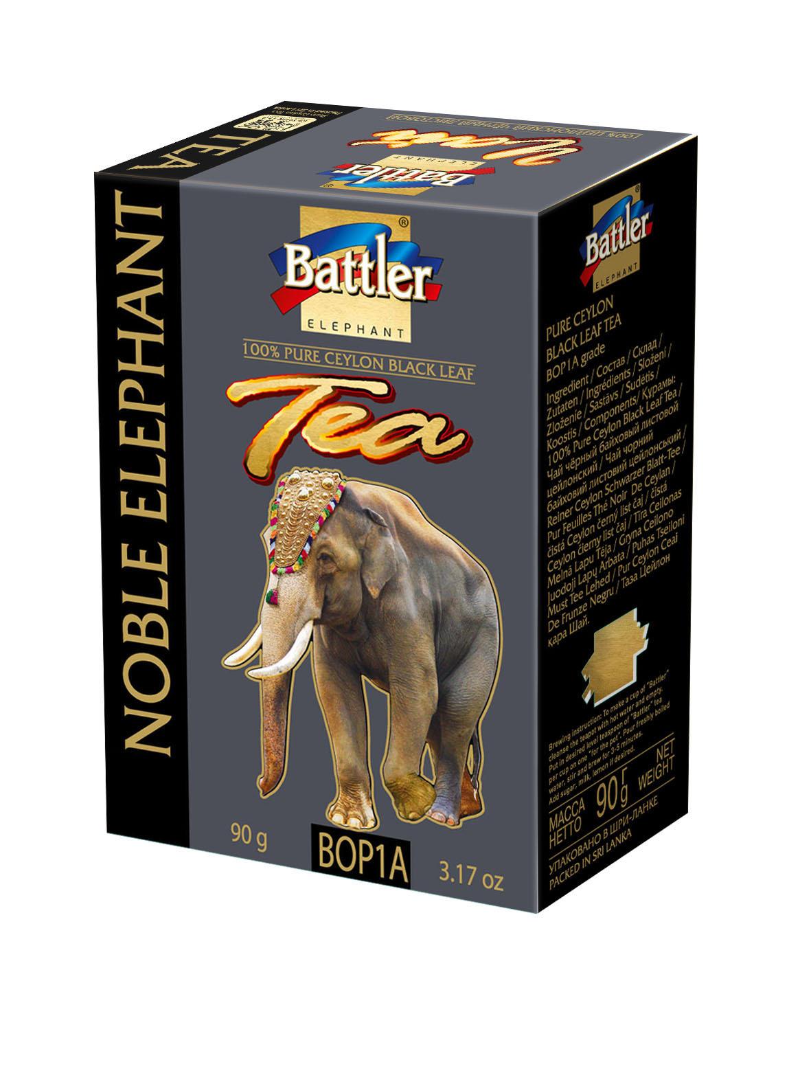 Чай Battler Благородный слон BOP1А черный, 90 гр., картон