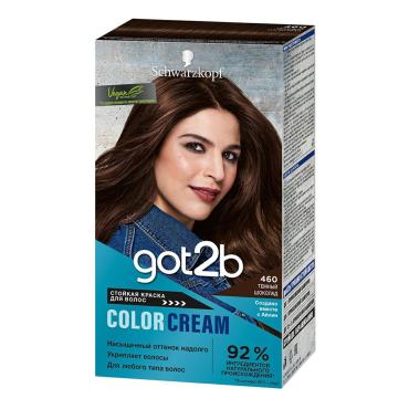 Краска для волос Got2B color cream  460 темный шоколад , 142,5 мл., картон