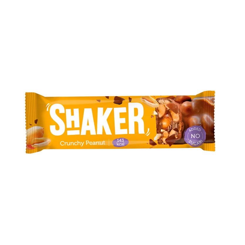 Батончик FitnesShock Shaker с Арахисом глазированный 35 гр., флоу-пак