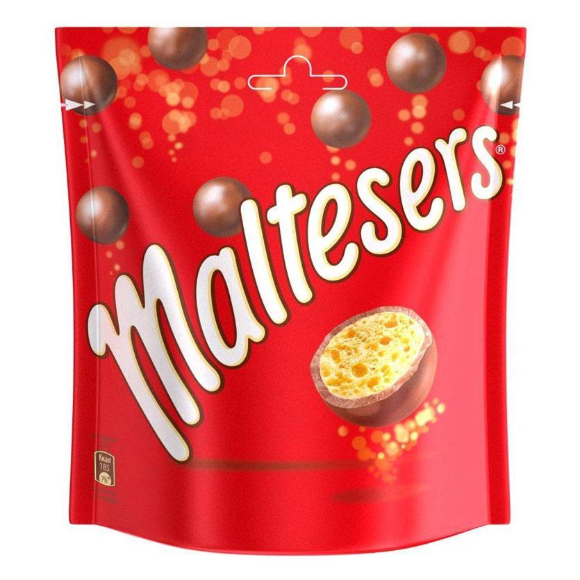 Драже Maltesers Шоколадные шарики 102 гр., дой-пак