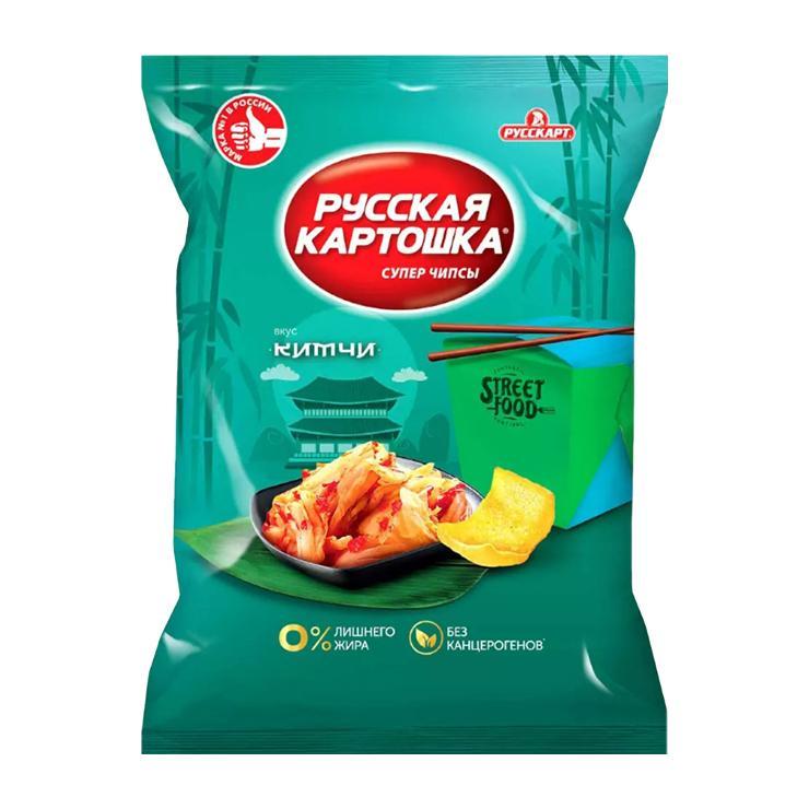 Чипсы картофельные Русская Картошка кимчи 105 гр., флоу-пак
