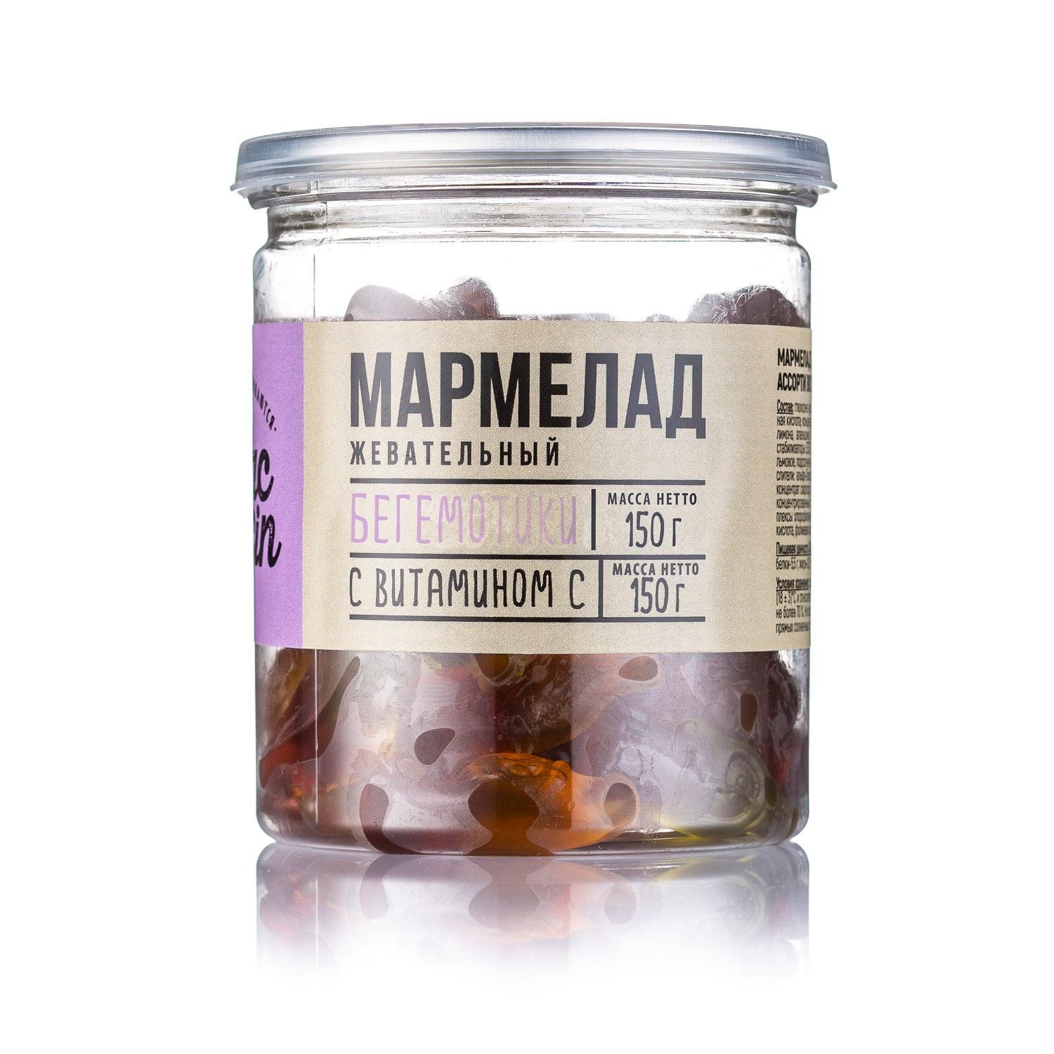 Мармелад жевательный MacGuffin Бегемотики Ассорти вкусов с витаминами 150 гр., пластик