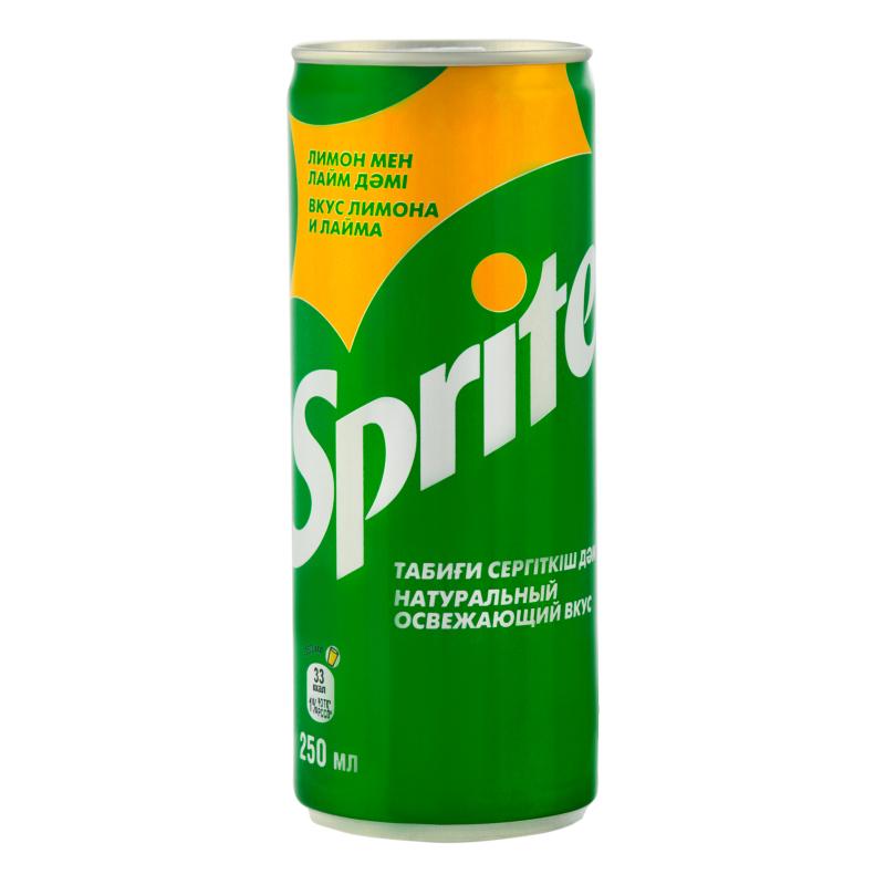 Напиток газированный Sprite, КЗ, 250 мл., ж/б