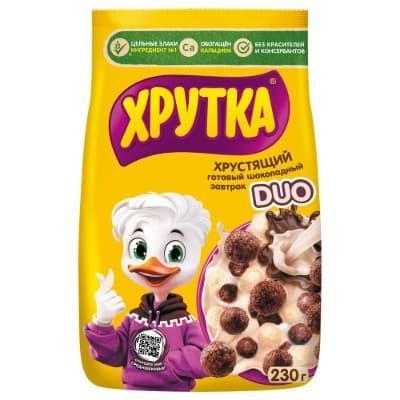 Готовый завтрак Хрутка Дуо Шарики 230 гр., флоу-пак