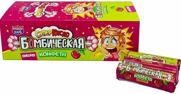 Драже Канди Клаб Бомбическая конфета вишня сахарное 15 гр., обертка