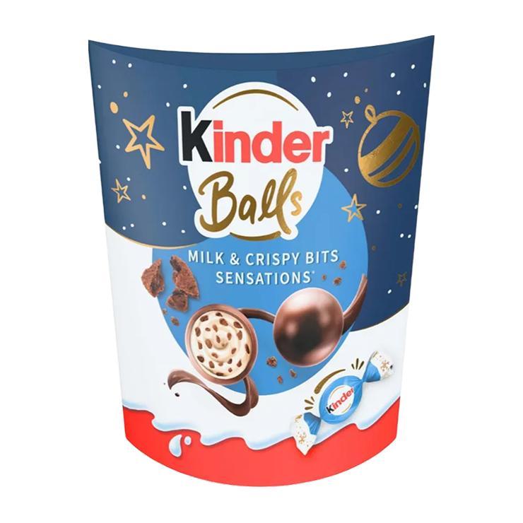 Конфеты Kinder Balls с печеньем и молочной начинкой 90 гр., картон