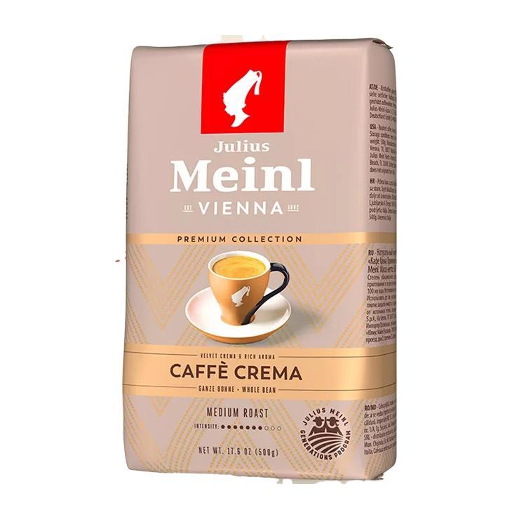 Кофе Julius Meinl Vienna Caffe Crema Кафе Крема Премиум в зернах 500 гр., флоу-пак