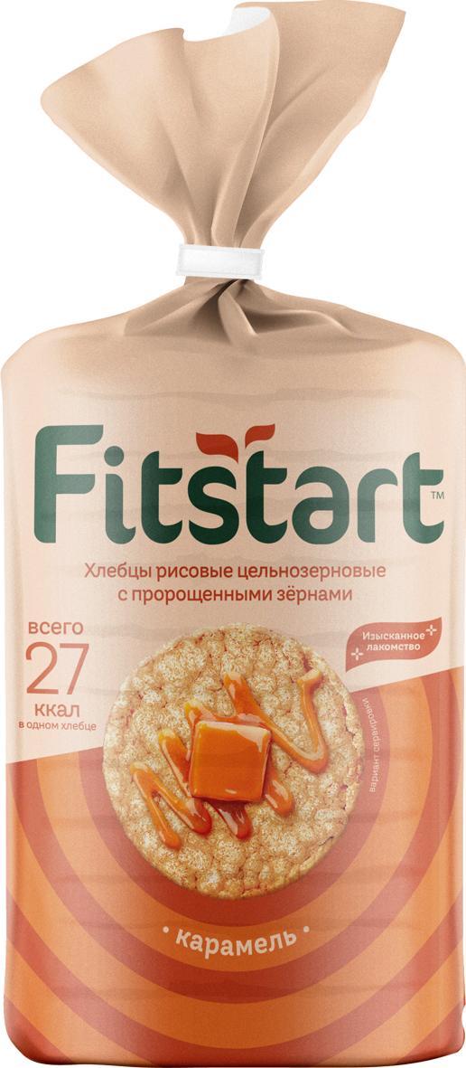 Хлебцы Fitstart Карамель рисовые 100 гр., пакет