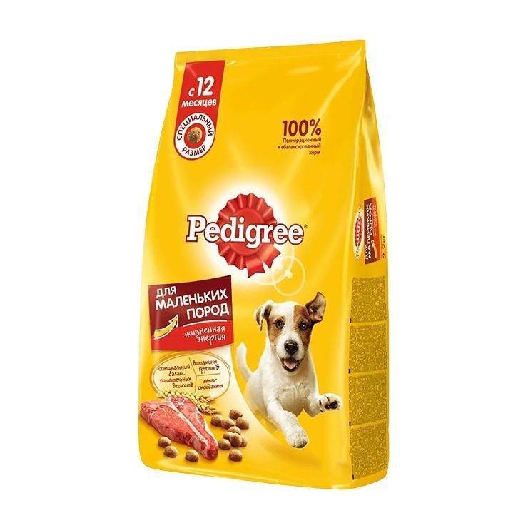 Корм для взрослых собак сухой Pedigree для малых пород говядина 500 гр., пакет