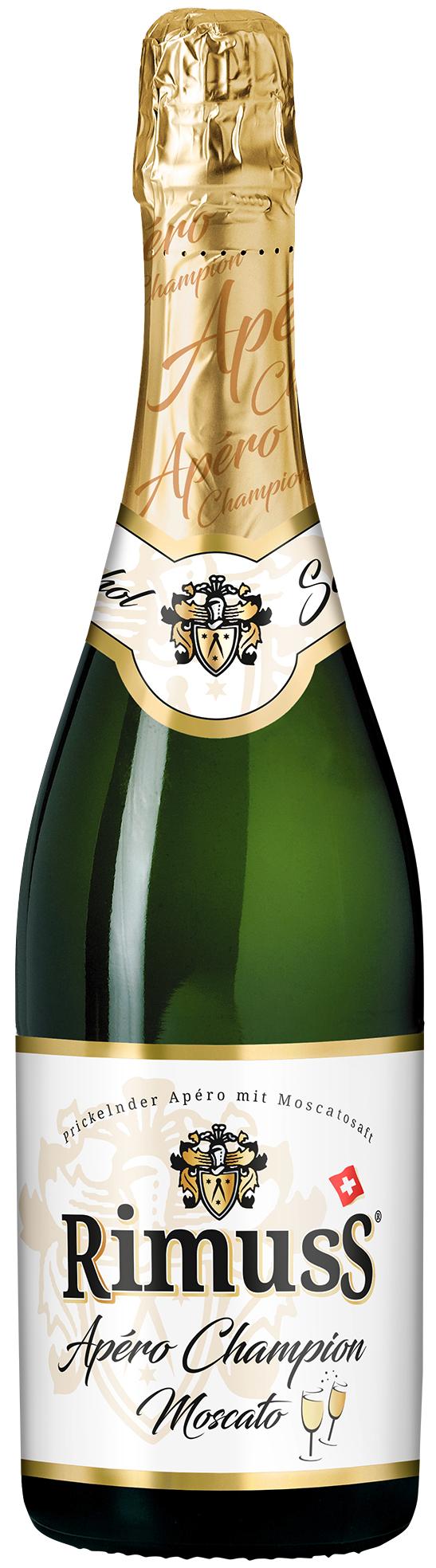 Шампанское Rimuss Apero Champion Bio игристое полусухое безалкогольное, 750 мл, стекло