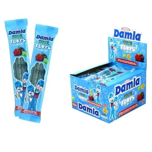 Мармелад Damla Трубочки кислые малина-ежевика 35 гр., флоу-пак