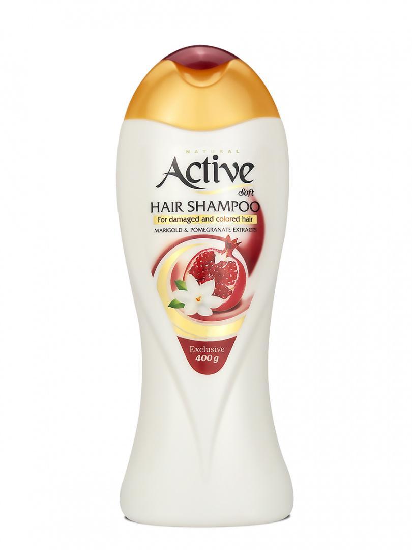 Шампунь Active Natural для окрашенных волос с экстрактами граната и календулы 400 мл., флакон