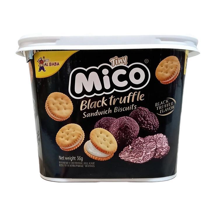 Печенье Tiny Mico Black Truffle Sandwich Biscuits со вкусом черного трюфеля 36 гр., пластиковая упаковка