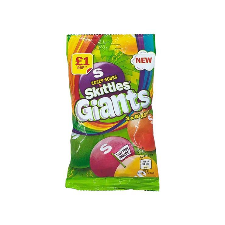 Драже Skittles Giants гигантские кислые 116 гр., флоу-пак