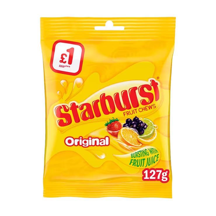 Драже жевательное Starburst original fruit chews 127 гр., флоу-пак